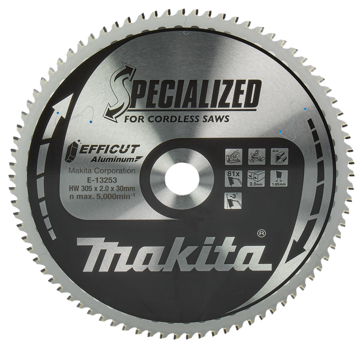 Accessoires Makita lame de scie à tronçonner aluminium | efficace 305x30x2.0 81t -3g - e-13253 e-13253