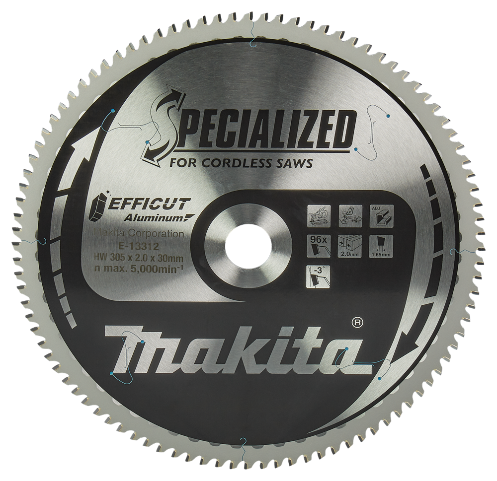 Accessoires Makita lame de scie à tronçonner aluminium | efficace 305x30x2.0 96t -3g - e-13312 e-13312