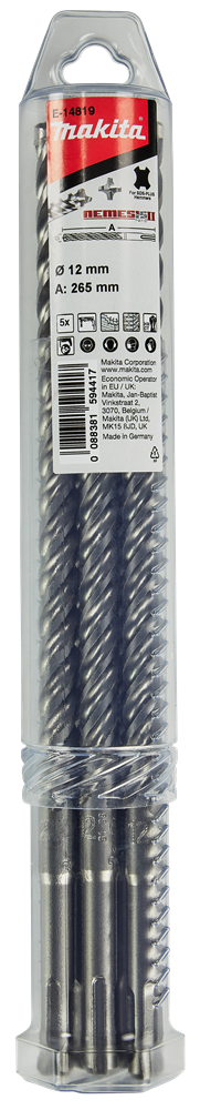 Accessoires Makita p4s : foret à béton 12x265mm - e-14819 e-14819
