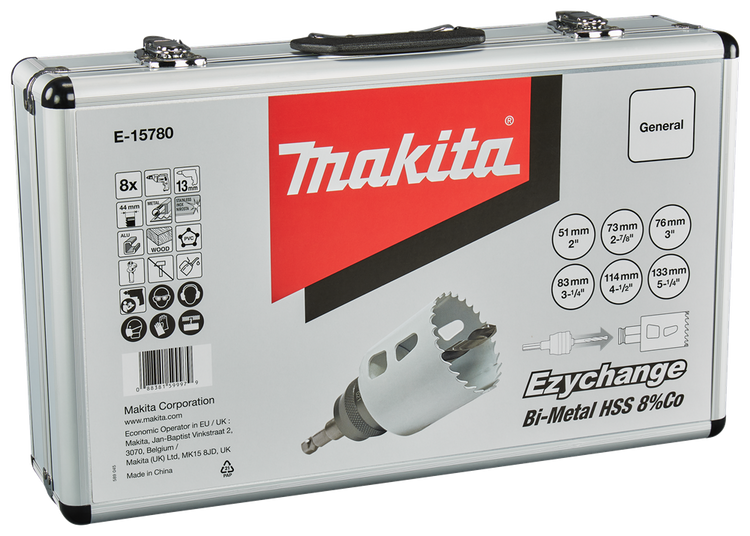 Makita accessoires jeu de scies cloches 8 pièces bois métal - e-15780 e-15780