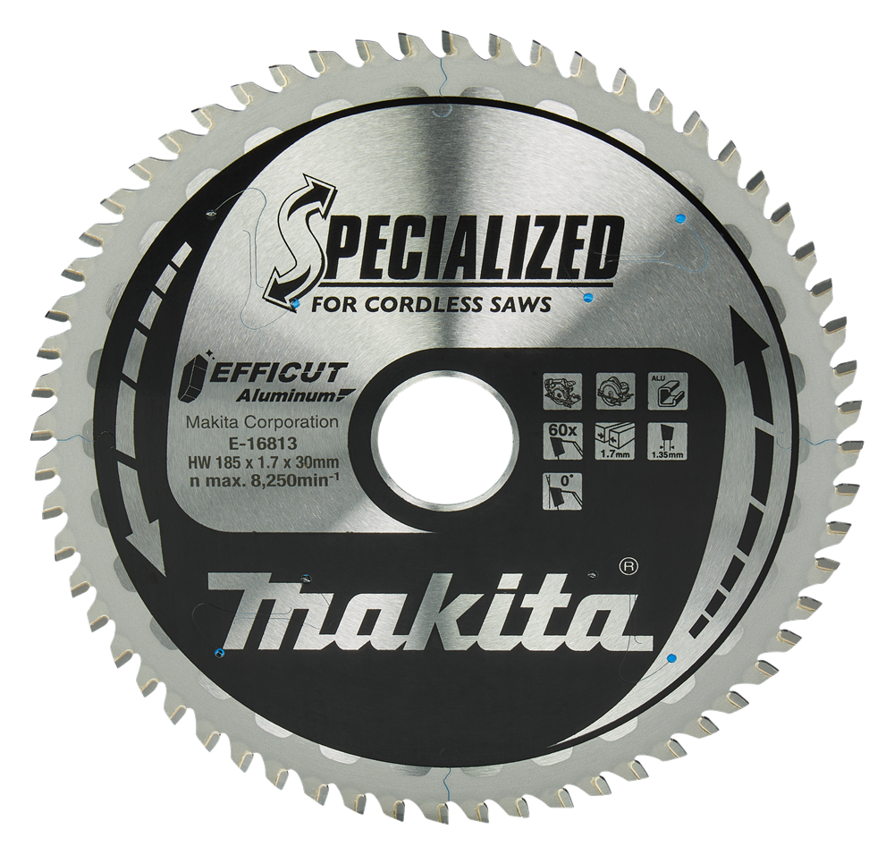 Accessoires Makita lame de scie circulaire aluminium | efficace | 185x30mm 60t 0g - e-16813 e-16813