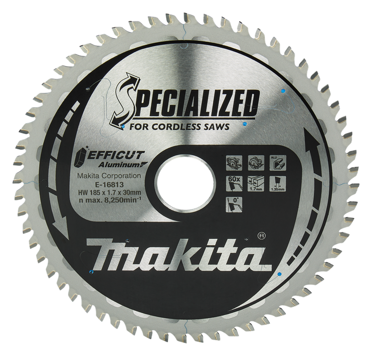 Accessoires Makita lame de scie circulaire aluminium | efficace | 185x30mm 60t 0g - e-16813 e-16813