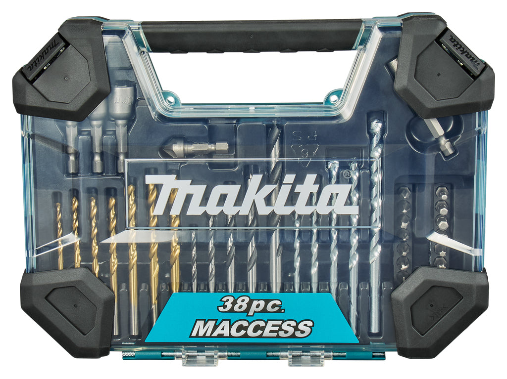 Makita accessoires jeu de 38 forets et embouts de tournevis - e-22573