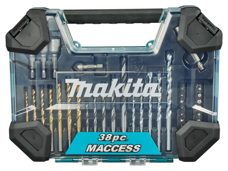 Makita accessoires jeu de 38 forets et embouts de tournevis - e-22573