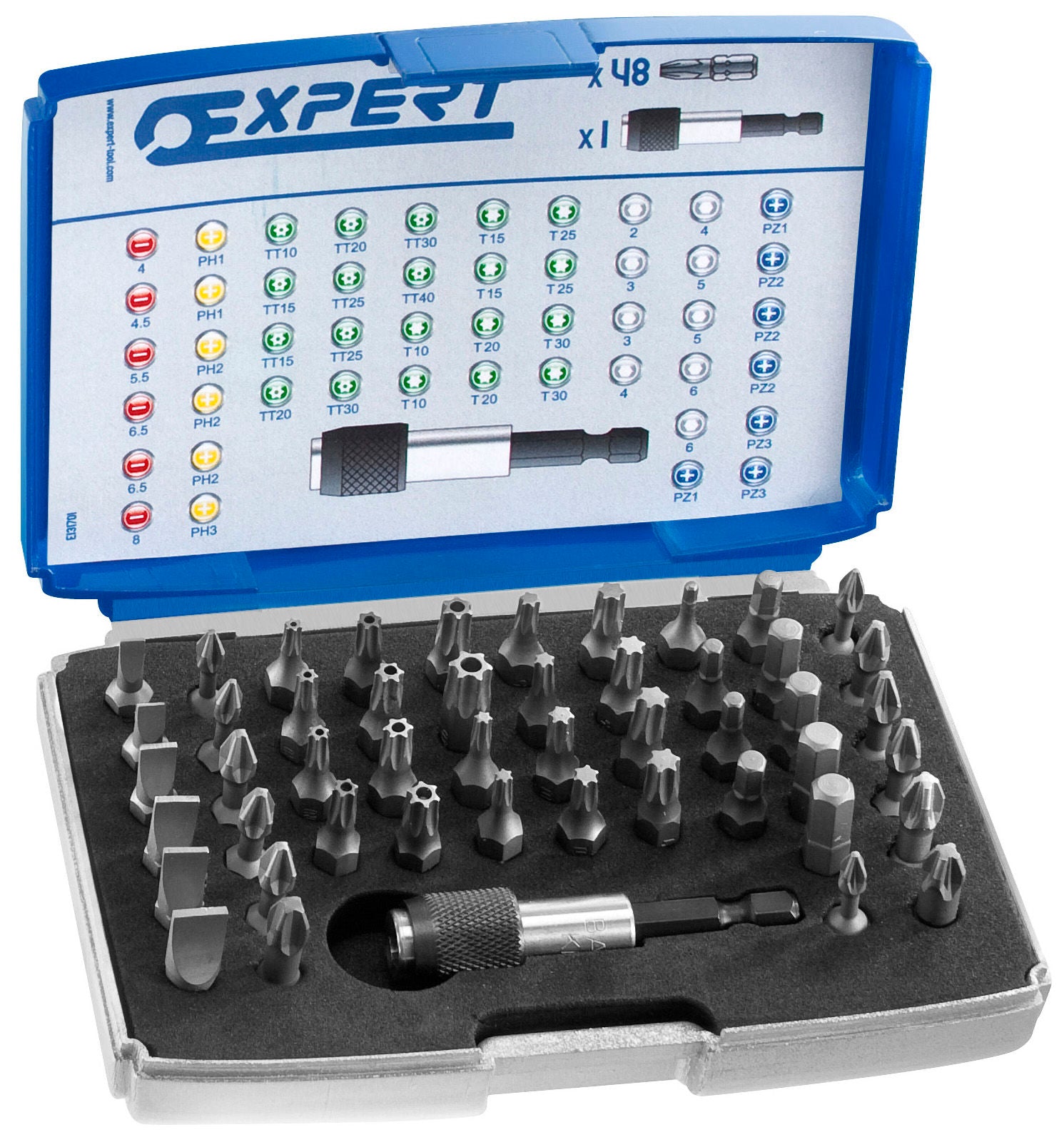 Jeu d'embouts Expert 1 4 avec porte-embouts 49 pièces