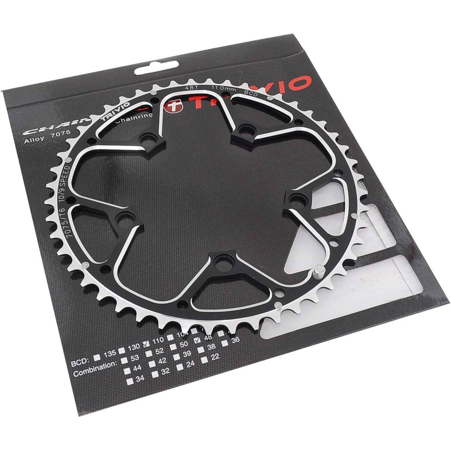 Trivio - plateau de course 48 dents. 9 10 vitesses 110 bcd 5 bras