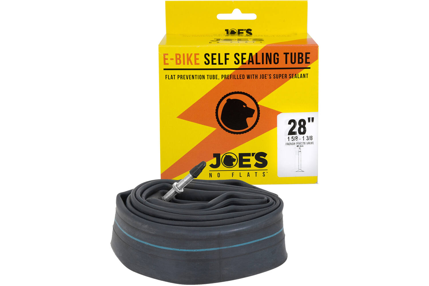 Joe's No Flats Inner Tube Self-Scel Scellade FV 48mm 28x1 5 8-1 3 8 Bike électrique