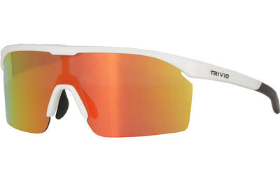 Trivio - lunettes de cyclisme noa blanc revo rouge avec lentille extra transparente