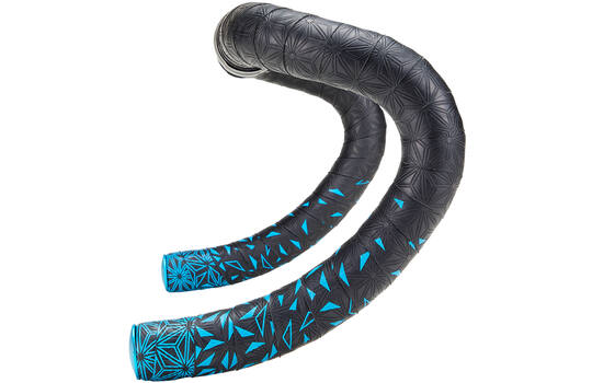 Supacaz Super Sticky Kush Star Fade Ribbon Ribbon Black Néon Bleu, y compris en aluminium Blue Blue Blue