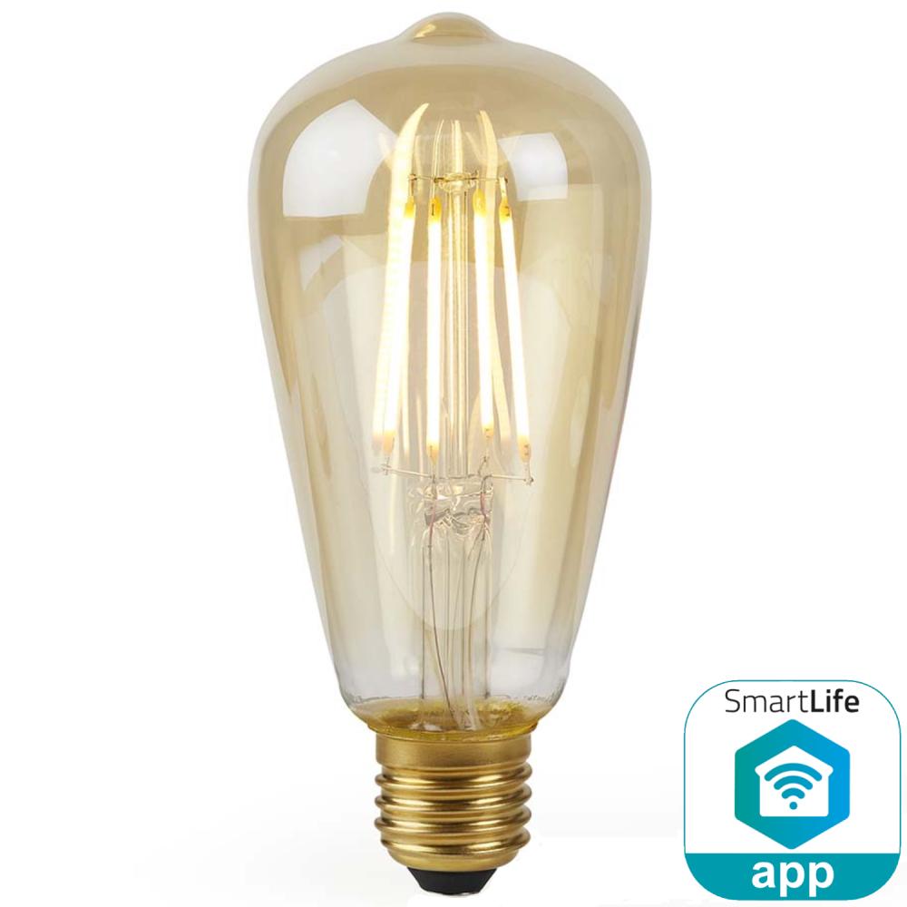 NEDIS WIFILF10GDST64 LAMPE LED Wi-Fi avec filament E27 ST64 5 W 500 LM