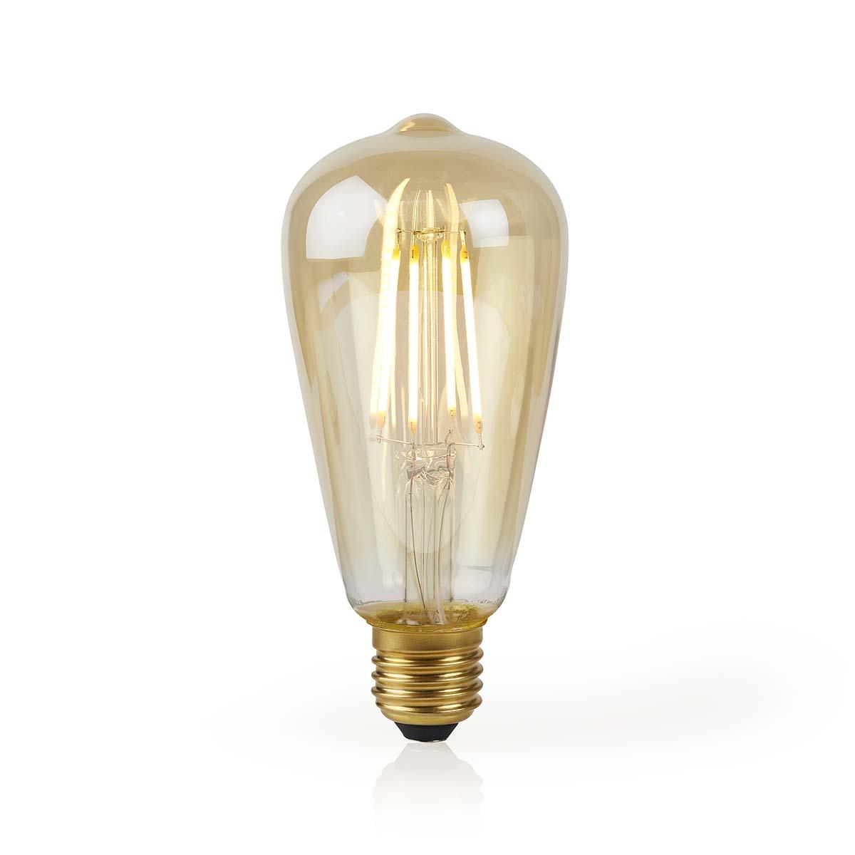 NEDIS WIFILF10GDST64 LAMPE LED Wi-Fi avec filament E27 ST64 5 W 500 LM