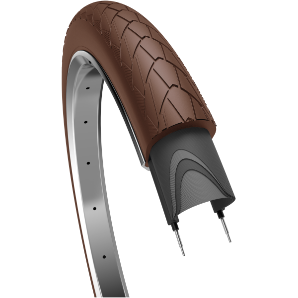 Bord pneu mambo 28 x 2,00 50-622 mm brun foncé avec réflexion