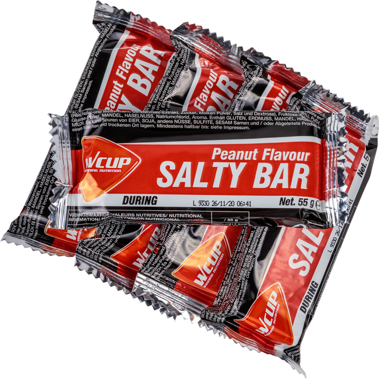 Wcup - barre d'énergie arachide salée 55 grammes 20 pièces