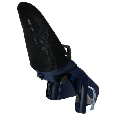 Cadre du siège arrière Qibbel Air. Un jean bleu