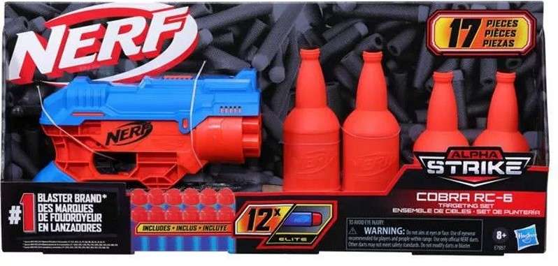 Nerf Alpha Strike Cobra RC6, y compris 12 fléchettes
