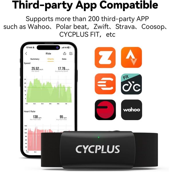 Moniteur de fréquence cardiaque Cyclplus h2 (sangle pectorale)