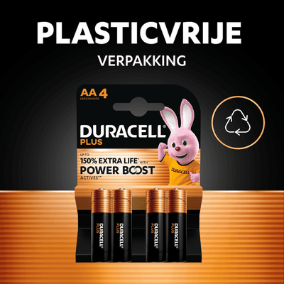 Batterie Duracell plus AA MN1500 1.5V LR6 alcaline (4e)