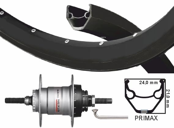 KGS Roue arrière 28 pouces (622) Velg zac2000 Nexus noir noir 3