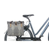 Basil Elegance Fietshopper, animal vert, repliement de retenue à l'eau, sangle à main en polaire, 20-26L, taupe