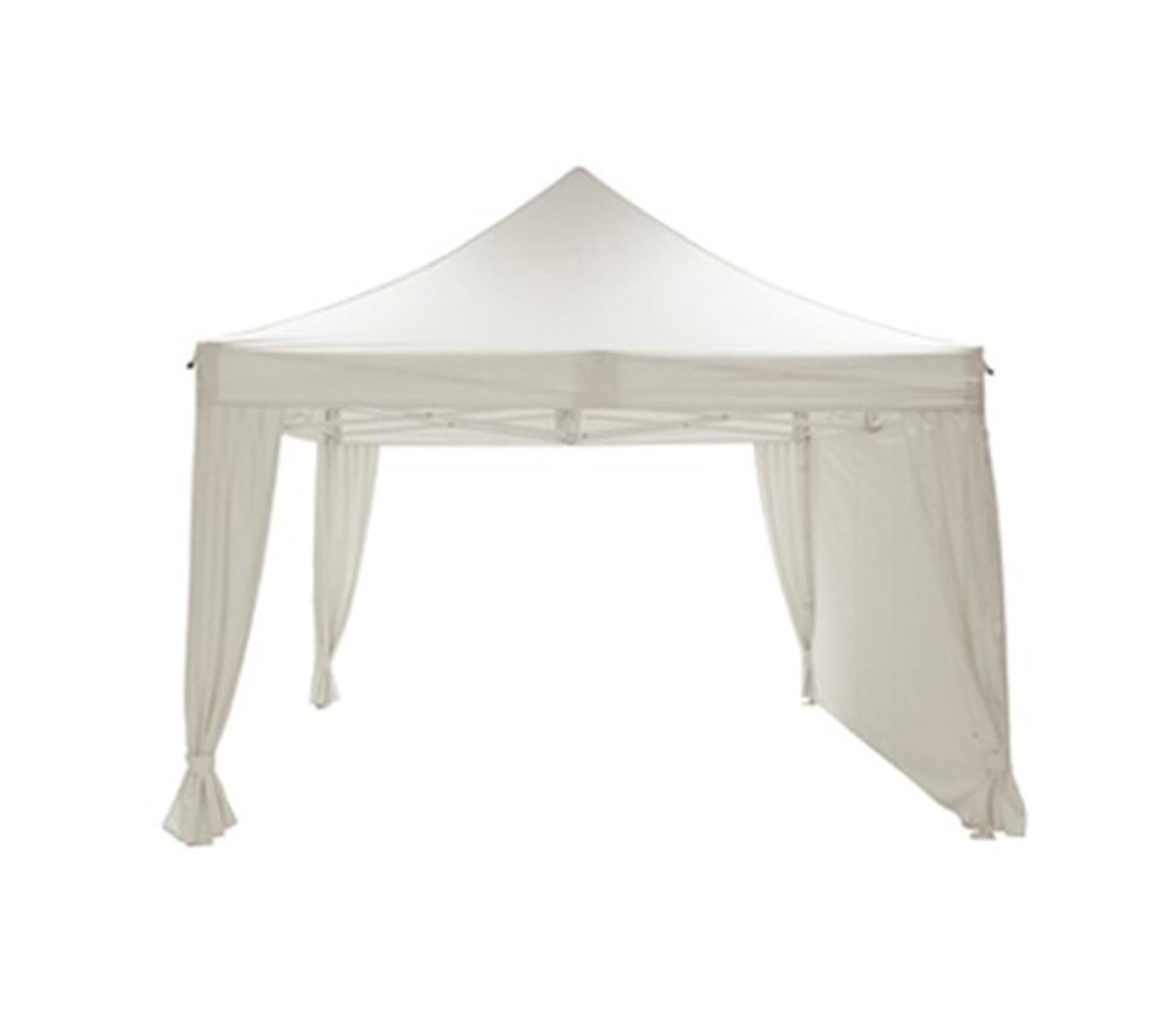 Pavillon impressions de jardin facile 3x4,5m polyester blanc