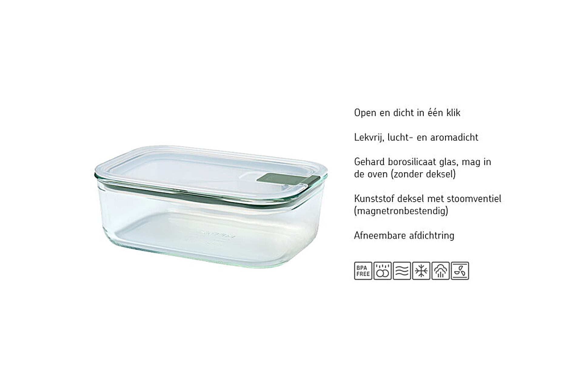 Boîte de nettoyage en verre mépal Easyclip Nordic Sage 450 ml