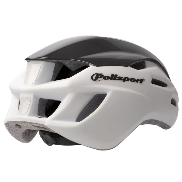 Casque Polisport Aero Road blanc mat brillant noir jaune L 58-61cm