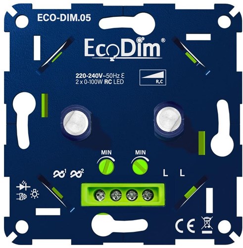 Variateur Eco LED duo 2-100w coupe phase ecodim - 4355420