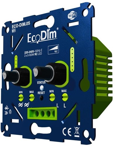 Variateur Eco LED duo WiFi 0-100w coupure phase ecodim - 4355419