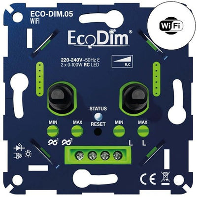 Variateur Eco LED duo WiFi 0-100w coupure phase ecodim - 4355419
