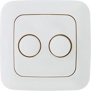 Cadre de recouvrement Ecodim Busch Jaeger blanc pour variateur LED duo 4355420 - 4355438