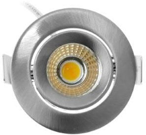 Spot encastrable LED Ecodim 5w 2700k 62mm 60° rond orientable acier sablé - led4840