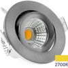 Spot encastrable LED Ecodim 5w 2700k 62mm 60° rond orientable acier sablé - led4840