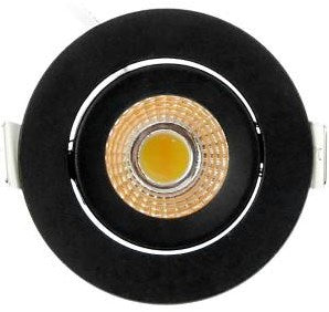 Spot encastrable LED Ecodim 5W 2700K 62mm 60° rond orientable noir - LED4835