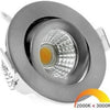 Spot encastrable LED Ecodim 5W dimtowarm 62mm 36° rond orientable acier sablé - LED4740