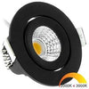 Spot encastrable LED Ecodim 5W dimtowarm 62mm 36° rond orientable noir - LED4735