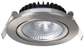 Spot encastrable LED Ecodim 5W dimtowarm 85mm 36° rond orientable acier sablé - LED4720