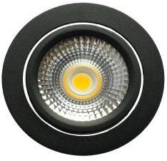 Spot encastrable LED Ecodim 5W dimtowarm 85mm 36° rond orientable noir - LED4710
