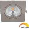 Spot encastrable LED Ecodim 5W dimtowarm 85mm 36° carré orientable acier sablé - led4770