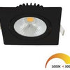 Spot encastrable LED Ecodim 5W dimtowarm 85mm 36° carré orientable noir - LED4760