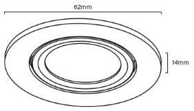 Spot meuble led Ecodim 3w 2700k 62mm rond blanc - led4900
