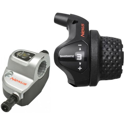 Levier de vitesse rotatif 3 vitesses Shimano Nexus SL-3S41E avec câbles et click box - noir (emballage atelier)