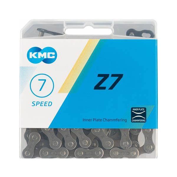 KMC Chaîne vélo Z7 - 6 7 vitesses - Grise - 114 maillons