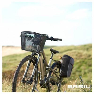 Sac à dos vélo Basil Miles - Sacoche vélo grise multifonctionnelle pour femmes hommes - 17L - Système d'accroche