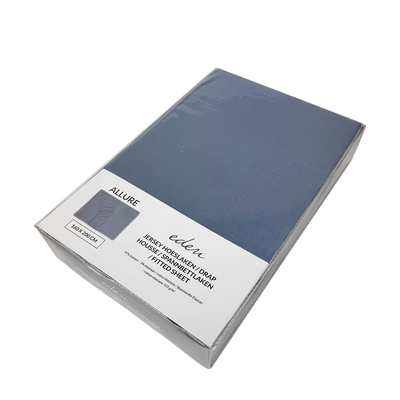Drap-housse jersey cosy eden allure bleu 160 x 200 cm