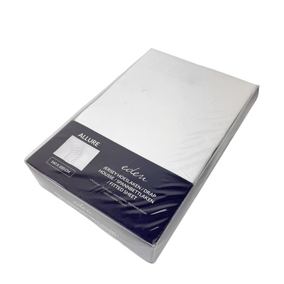 Drap-housse jersey cosy eden allure blanc 160 x 200 cm