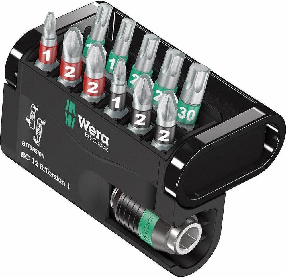 Wera 05136385001 Bit-check bitorsion 12 pièces, jeu d'embouts 1 dans une cassette - 05136385001