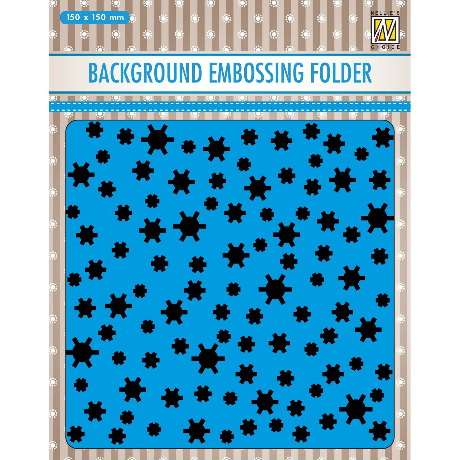Le choix de Nellie • Dossier de gaufrage 3D fond flocons de neige 15x15cm