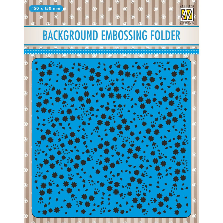 Le choix de Nellie • Dossier de gaufrage 3D fond fleur à motif 15x15cm