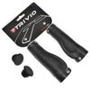 Trivio - poignées de vélo en caoutchouc ergonomiques verrouillables noires