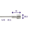 Câble intérieur de frein Elvedes 2000mm acier inoxydable ø1.5mm V-nipple (100 pièces)